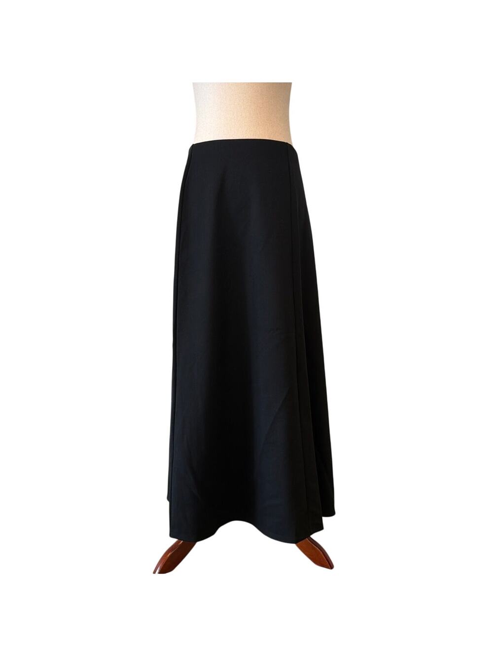 NWOT Eileen Fisher Black Stretch Midi Skirt Size Medium